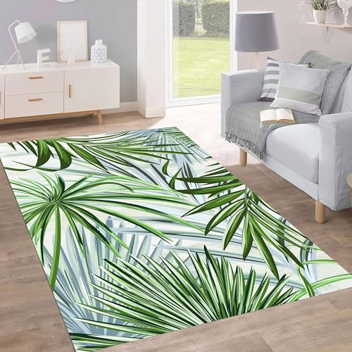 Tapete decorativo tropical hojas 5x7ft multicolor