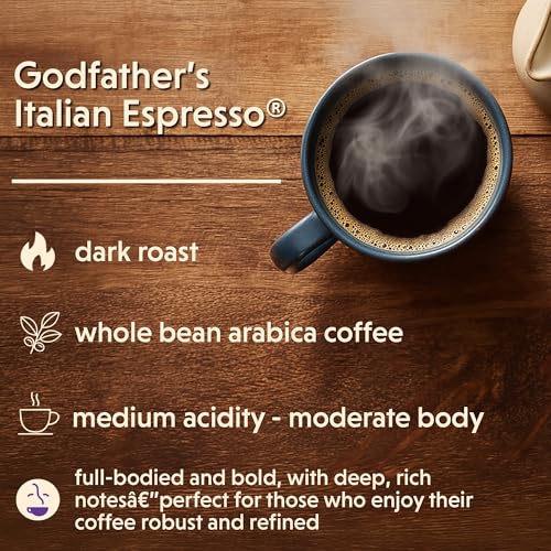 Café Godfather’s Italian Espresso en Grano 5 libras miniatura 2