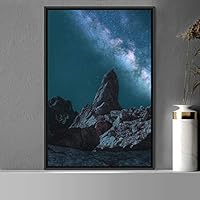 Framed Canvas Sky of Stars Astronomy & Space Dark Dramatic Modern Photography Stars - 16x24 inches