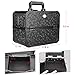 Joligrace Makeup Train Case Professional 12 inch Large Black Organizer Box Cosmetic Travel Storage Portable Lockable with 4 Trays and Mirror