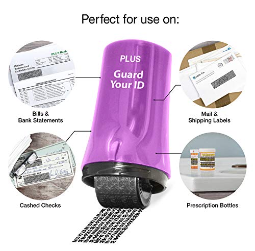 Image of ID Roller 3-Pack - Advanced 2.0 Theft Protection Stamping by Guard Your ID Identity Prevention (Mixed Color: Blue, Pink, Purple)
