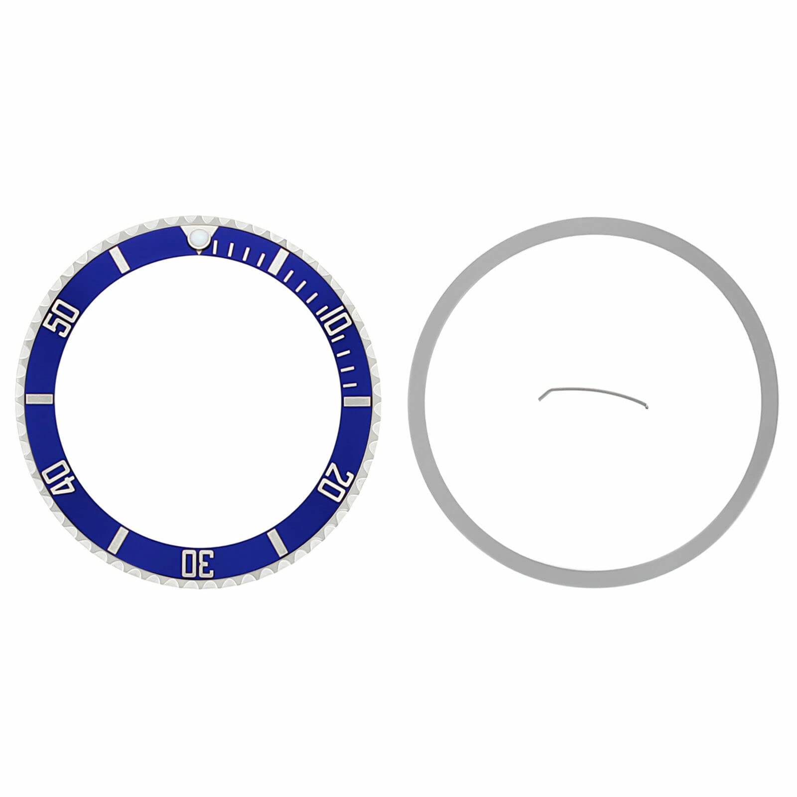 Ewatchparts Bezel & Insert Compatible With Rolex No Date Submariner 14060 Installed Watch Blue