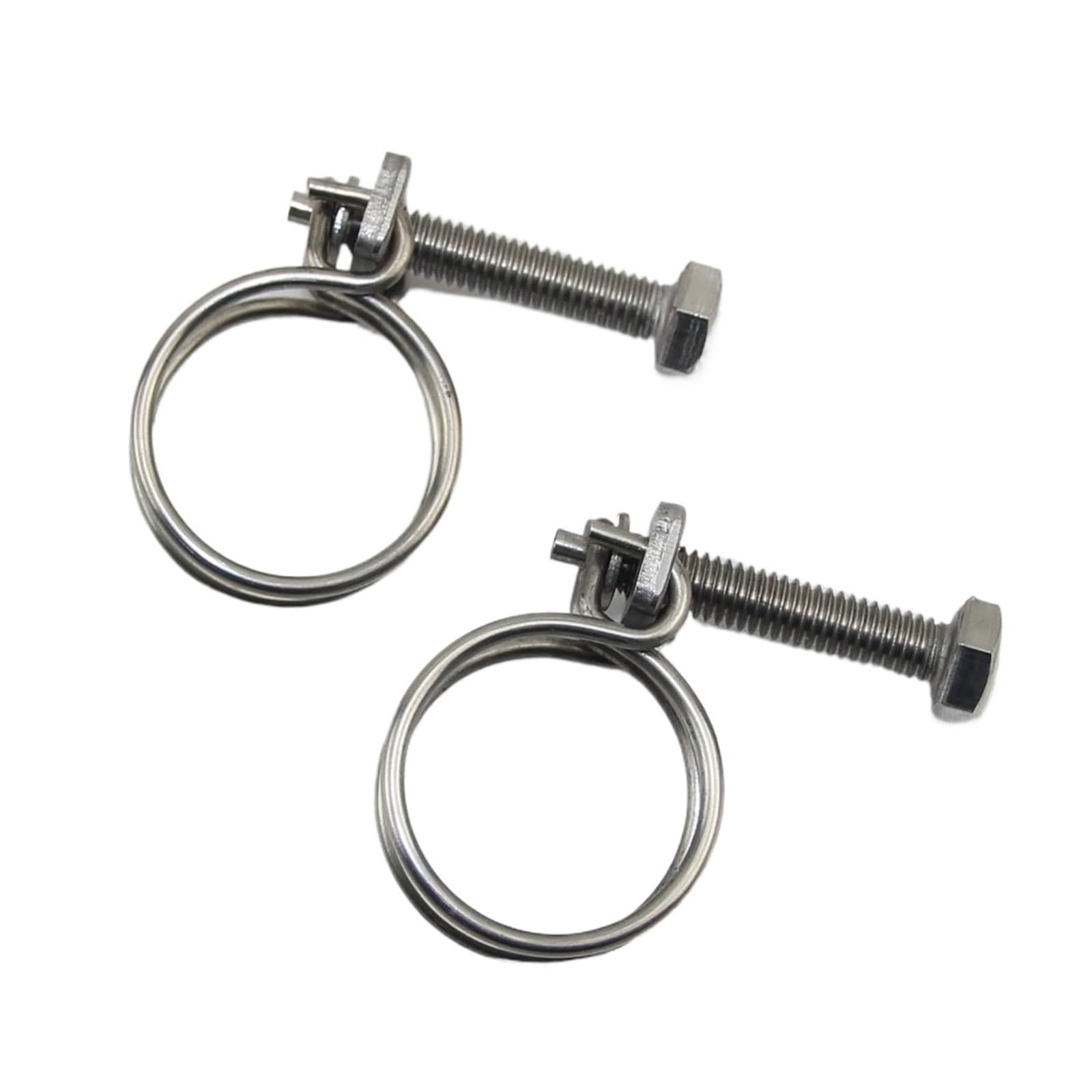 Fascetta stringitubo a doppia linea 1 pz. Morsetto in acciaio inossidabile 304 con diametro del filo da 2 mm e 3 mm. Morsetto a molla con doppia(130-140 mm)