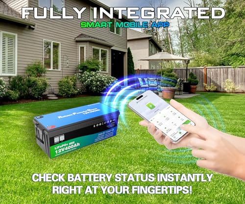 Image of 12 Volt 400Ah Lithium Golf Cart Battery, 12V LiFePO4 Battery, 200A BMS, 4000+ Cycles, 5.12 kWh Energy, 2.56kW Max Power Output, Perfect for Off-Grid, Home Storage, RV, Marine