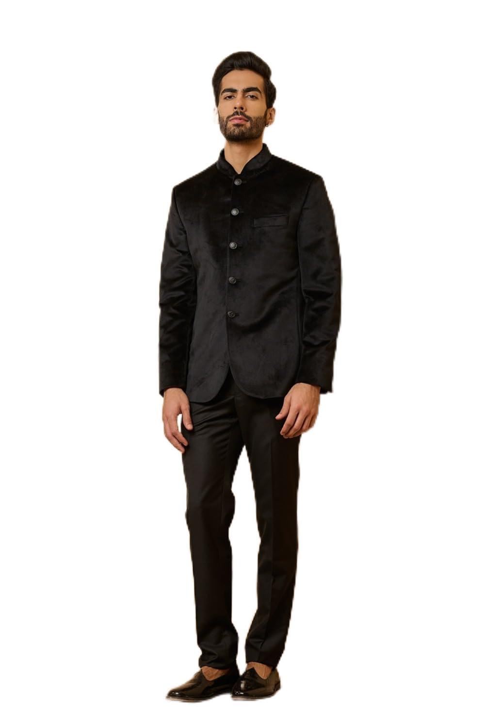 tasva Black Classic Bandhgala For Men-picture-39