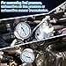 Boltigen Fuel Pressure Gauge, 3/8'' Barb Fuel Pressure Gauge Kit, 0-60psi Glycerin Filled Fuel Pressure Regulator with Gauge for Car, 1/8'' NPT Inline Fuel Pressure Guage with 1/4'' 3/8'' Converter