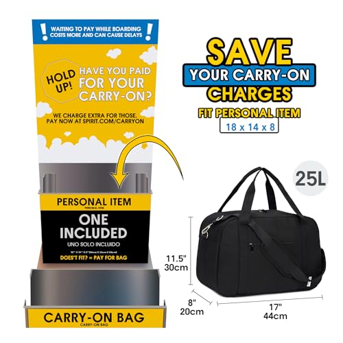 Narwey Carry On Bag Underseat For Airplane With Wet Pocket Spirit Airlines Personal Item Bag 18X14X8 Travel Duffel Bag Small Gym Bag Weekender Overnight For Women And Men thumb #1
