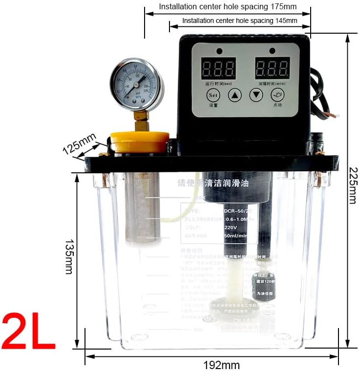 1pcs 2L Automatic Lubricant Pump Automatic Lubricating Oil Pump CNC Electromagnetic Lubrication Pump Lubricator