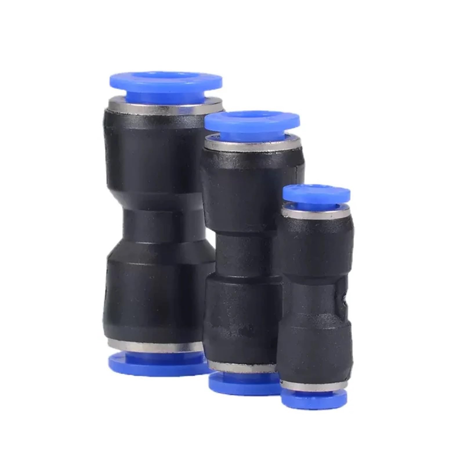 TaoHHU Conectores neumáticos de plástico PU PG de 4 mm, 6 mm a 8 mm y 10 mm for manguera de aire y agua, conectores rápidos rectos de gas.(PU-8,1000Pcs)
