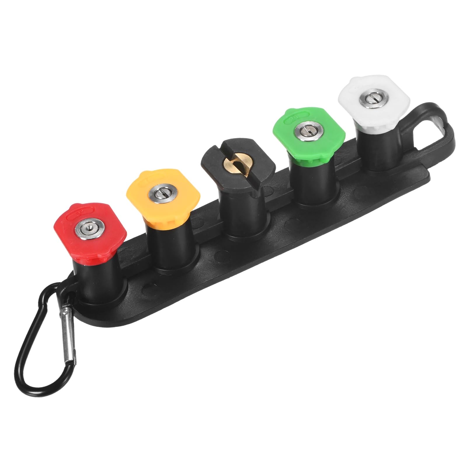 M METERXITY 5-Pack Pressure Washer Spray Nozzle Tips with Holder, 1/4 Inch Quick Connect, 4000PSI Multi-Degree Pressure Washer Accessories for Car/Surface Cleaning, Orifice 2.5
