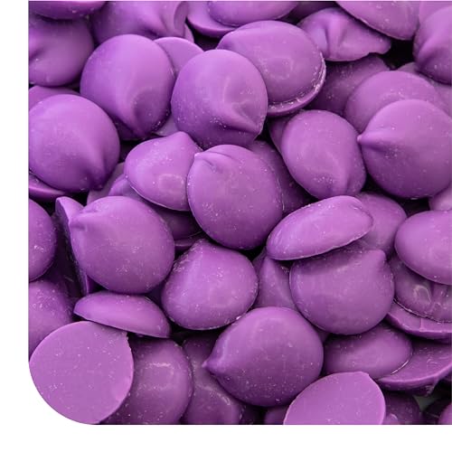 Merckens Chocolate Melts - 1 Pound Pack - Purple Melting Chocolate For Dipping, Molding, Coating And Baking - Vanilla Flavored Melting Wafers For All Occasions