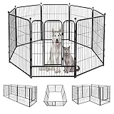 🐶Evita que los Perros se Escapen: PawGiant parque perros es un gran protector. Una altura de 100 cm es suficiente para evitar fugas. El pestillo automático invisible de la puerta por gravedad es diferente de los cierrapuertas tradicionales y evita que su perro se lastime o abra la puerta accidentalmente. Su mascota permanecerá en un área segura y disfrutará de su tiempo, ¡es un lugar seguro para su mascota!
