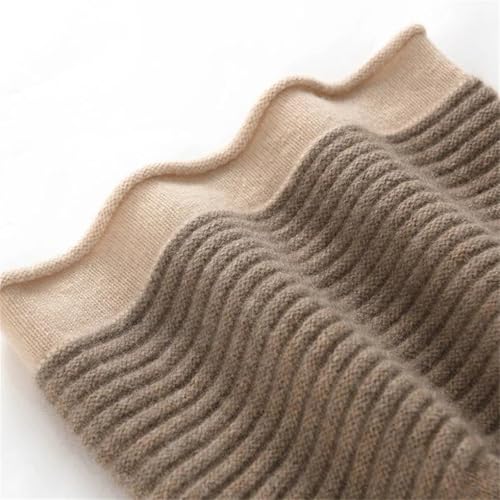 Weiche Kaschmir-Beanie-Mütze für Damen, mit Bündchen, verdickt, warme Wintermütze