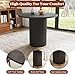 ModaWhly Round Dining Table for 4, Black Farmhouse 35