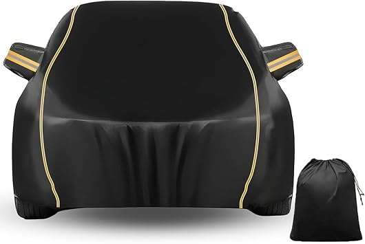 LinGKon Car Cover Automobiles for Jeep Gladiator 2020-2023Waterproof Outdoor Covers Dustproof UV Resistant All Weather Tarpaulin Sun Rain Heat Insulation with Drive Side ZipperBlack