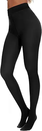 TNNZEET Fleece Lined Tights Women — Pantyhose Colorful Opaque Black Sheer Thermal Winter Warm Leggings Under Dress