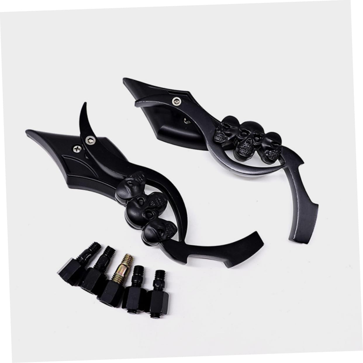 Gatuida 1paio Specchietti Retrovisori Manubrio Per Design Teschio Facile Installazione Regolabili Compatibili Con Sportive e Metriche