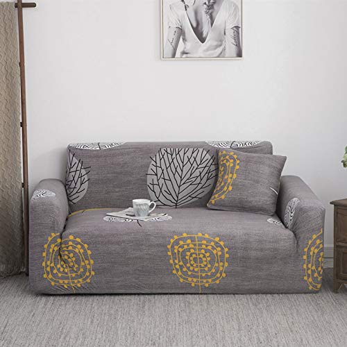Allungare Copripoltrona per 3 2 1 posti, jacquard Copertura Poltrona Fodera per mobili a quadretti morbidi e spessi per divano reclinabile con tasca remota -Cachi-2 posti (6 pezzi