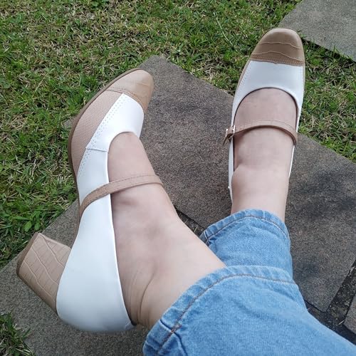 Sapato Conforto Firezzi Boneca Joanete Salto Médio 239541 Scarpin (Bistro, BR, Adulto, Numérico, M,