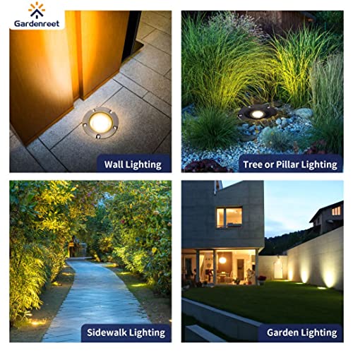 Gardenreet Brass Well Lights Landscape In Ground,12V Led Outdoor Landscape Lighting Well Lights For Tree, Pathway Without Mr16 Bulb(Open Top) #TOP4