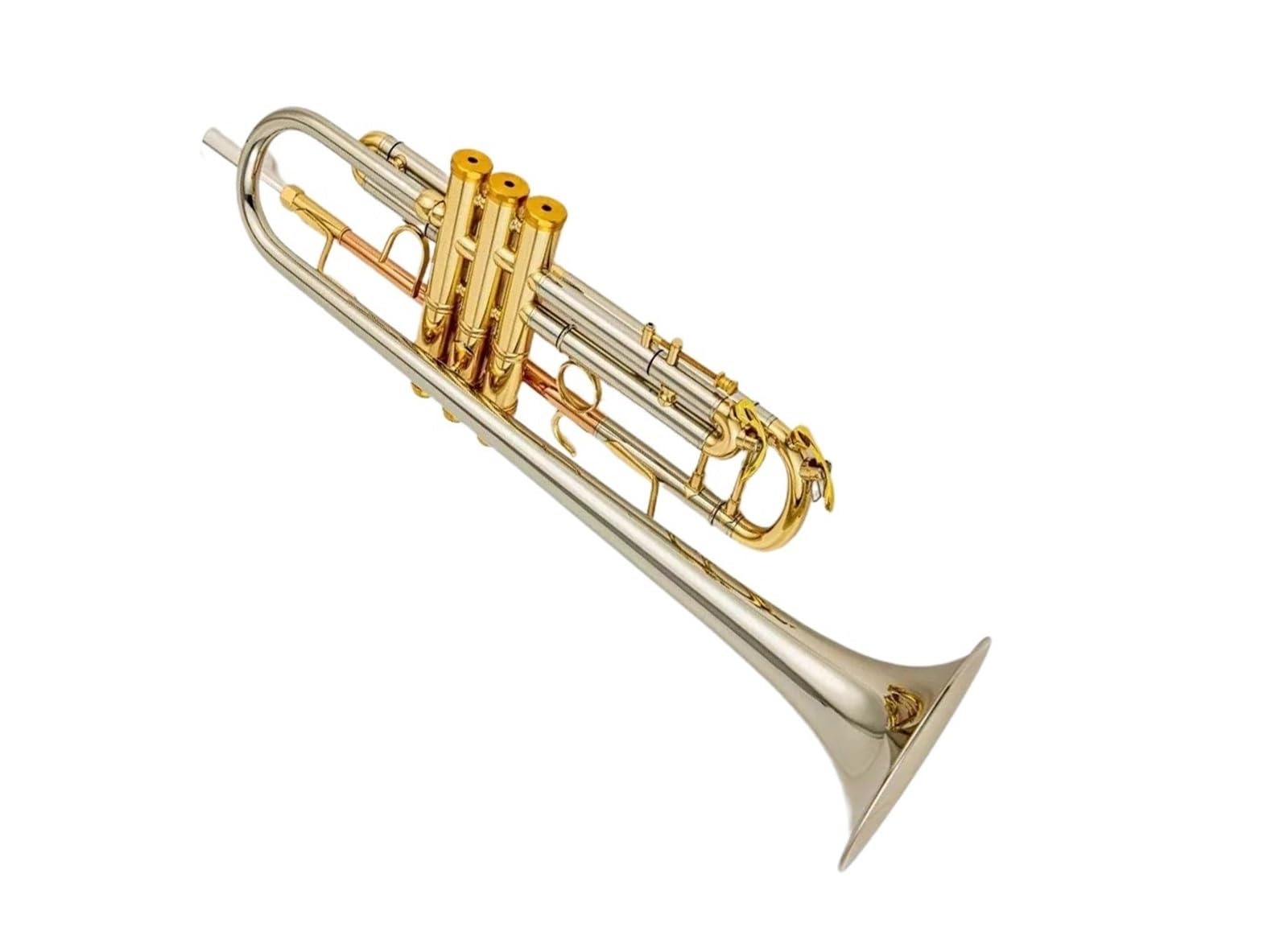trąbka instrument Profesjonalny instrument mosiężny Bb mały mosiężny posrebrzany z dyszą
