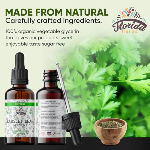 image for FLORIDA HERBS Parsley Leaf Tincture Alcohol-Free Extract, Organic Pars