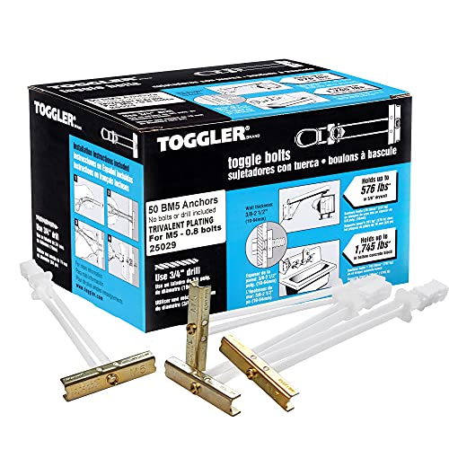 TOGGLER SNAPTOGGLE BM5 Toggle Anchor, 50 Pack, No Bolts by TOGGLER - Used condition - US$25.89