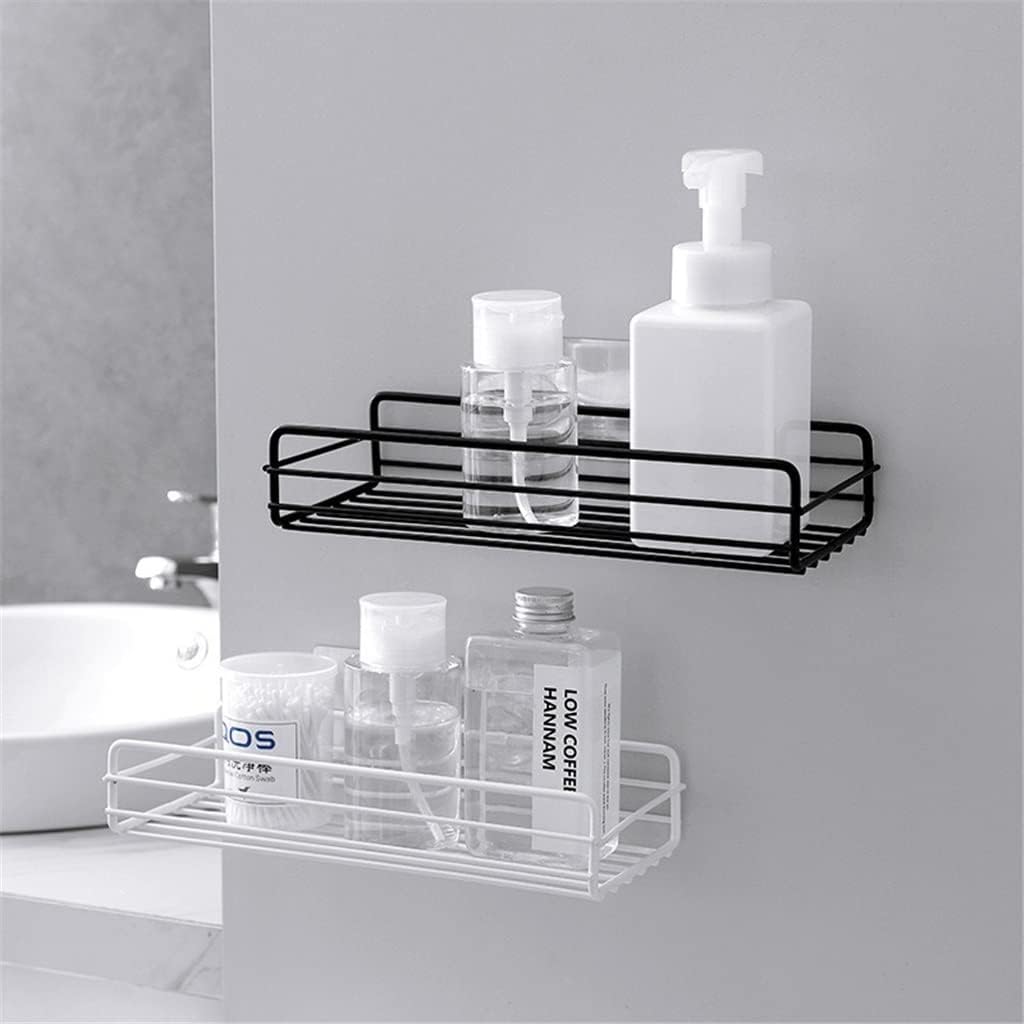 VIDI Bathroom Floating Storage Rack with Hook Free Punch Solid Shower Kitchen Wall Shampoo Towel