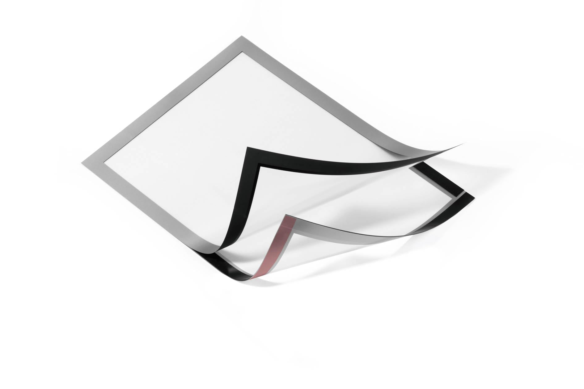Durable Info-Rahmen Duraframe (A4, selbstklebend mit Magnetverschluss) 10 Stück, silber, 488223