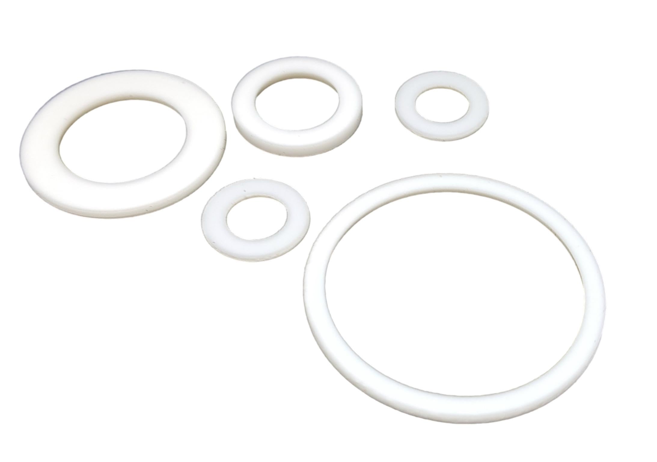 Teflon PTFE Washer - Size; 1.5mm Thick - 8mm Inside Diameter x 58mm Outside Diameter