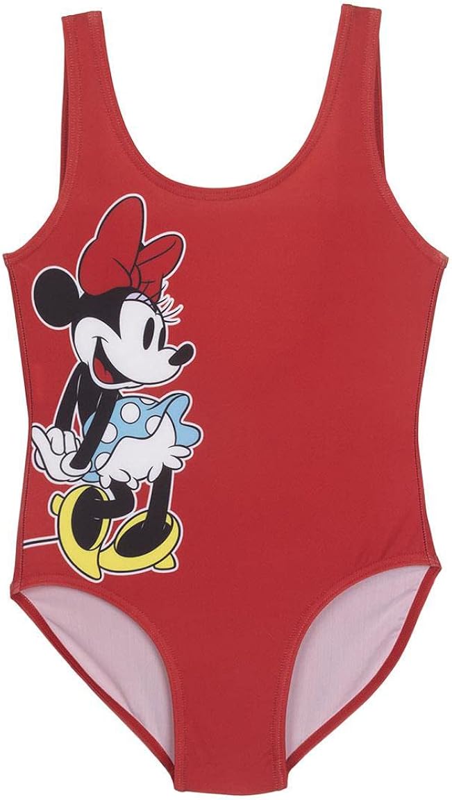 CERDÁ LIFE'S LITTLE MOMENTS Bañadores para la Familia Niña Fabricados 85% y en Elastano al 15% con Forro 100% Poliéster y Personajes de Minnie | Licencia Oficial-Disney, Rojo, 3 años para Niñas