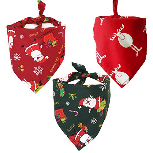 Professional*Bags AUPET 3 Pieces Christmas Dog Bandanas Thanksgiving Pet Bandana Halloween Pet Triangle Scarf Neckerchief Washable Dog Bibs for Dog and Cat