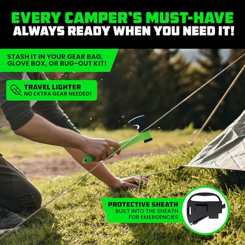 Rhino USA Camping Hatchet with Folding Saw & Fire Starter - Survival Axe - Image 4
