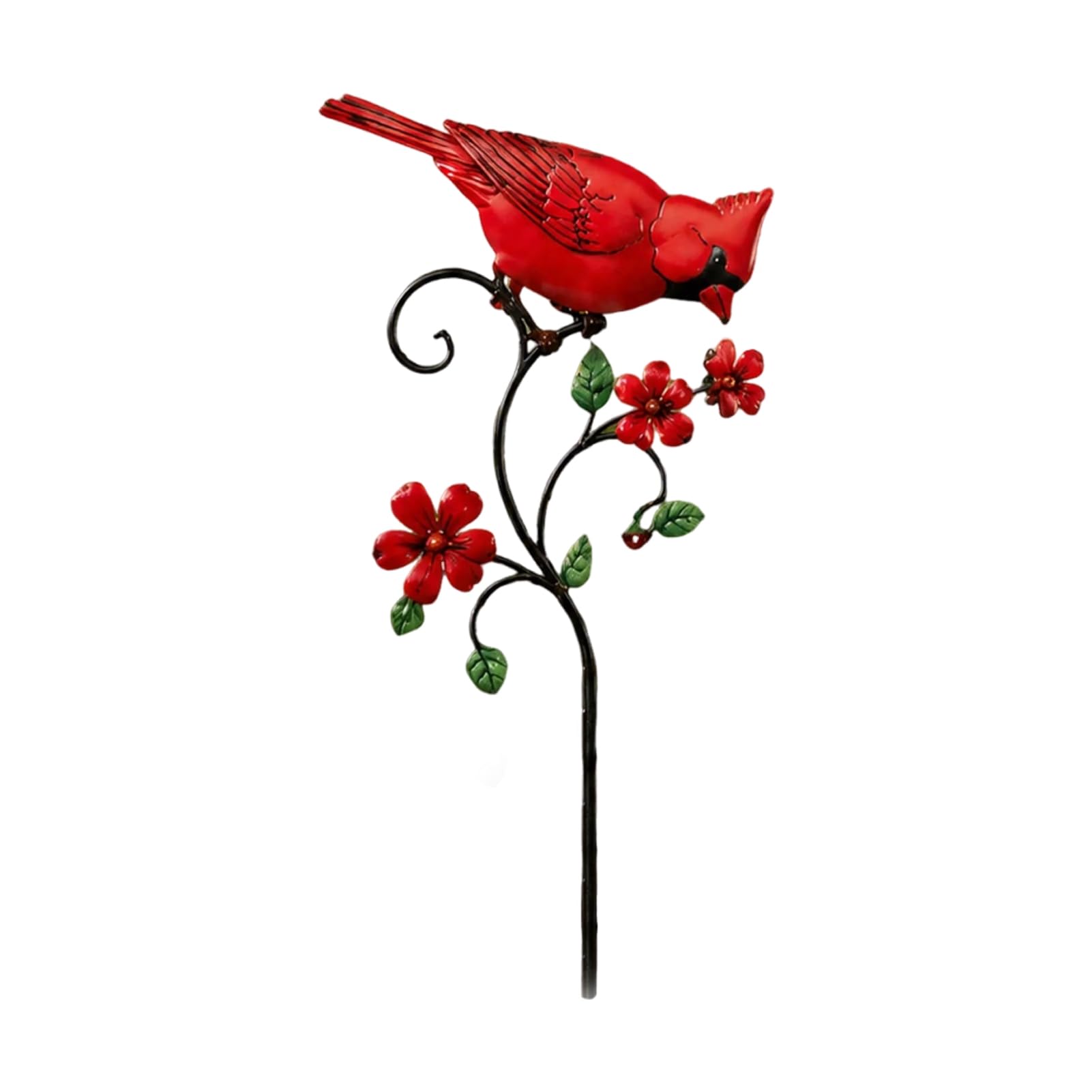pidodou Red Bird Garden Stake Metal Lawn Ornament for Yard Pathway