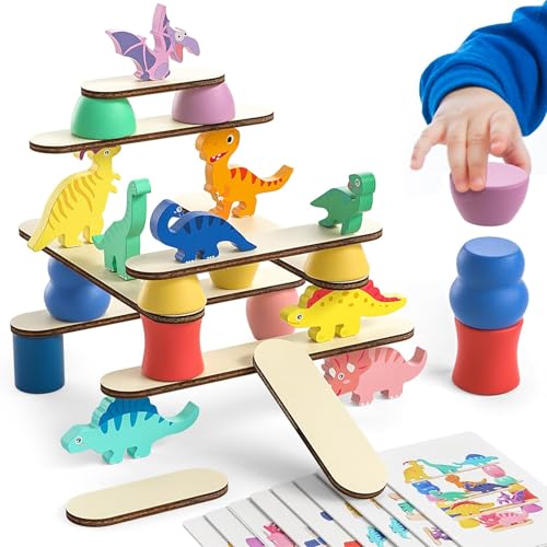 Harxin Juguetes Montessori de Madera,Juegos Educativos,Juego de Equilibrio Apilable,Regalo Niño 3-8 Años