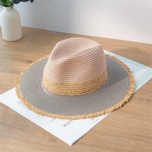 Chapeau d'été pour femme grand bord visière paille plage et vacances