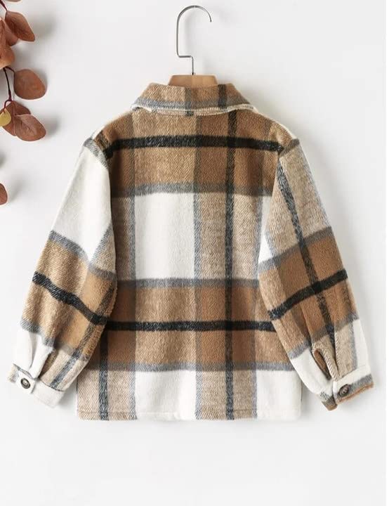 Girls Flannel Plaid Button Down Long Sleeve Shirt Jacket Shackets2