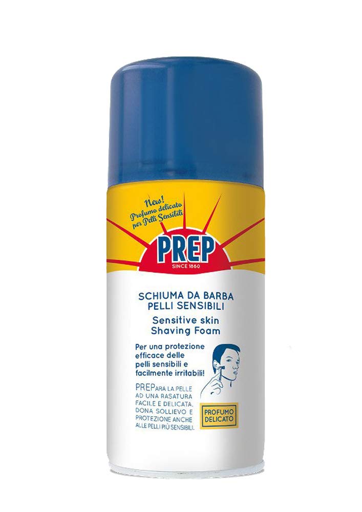 Set 6 Prep Schiuma Da Barba Per Pelli Sensibili Promo Pack Confezione Da 6 Pezzi Schiuma Da Barba Dermoprotettiva (Pelli Sensibili)