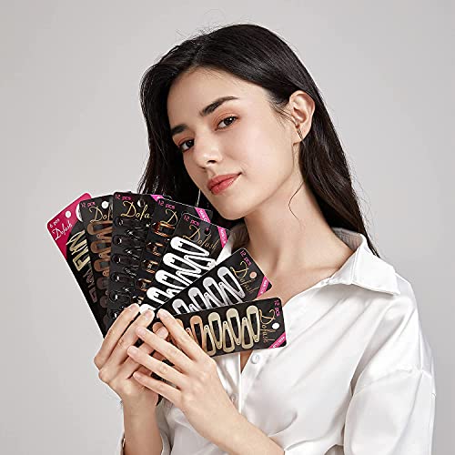 Dofash 2In/5Cm Small Snap Hair Clips Metal Hair Barrettes Hair Grips Hair Accessories For Women - 12 Count/Snow White #TOP5