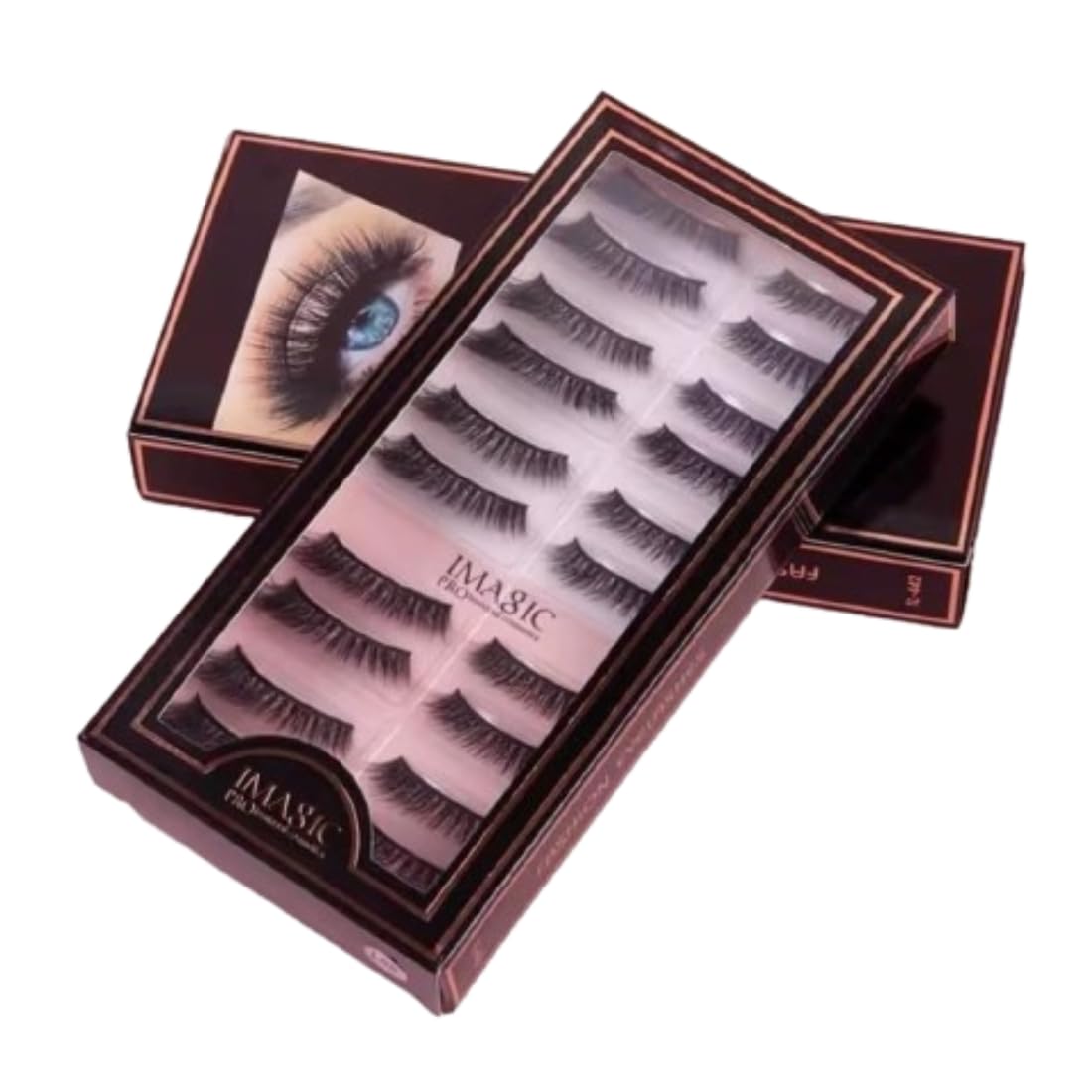 IMAGIC Professional False Eyelashes 07, Handmade Dramatic Volume Lashes, Natural Black, Reusable Makeup Beauty Accessories