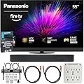 Panasonic TV-55Z95BP Z95BP Series 55 inch LED 4K Ultra HD Smart Fire TV Bundle with Bluetooth Soundbar, TV Wall Mount, 6-Outlet Surge Adapter, Theater Essentials and 2X HDMI Cable