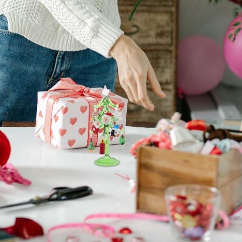 Figurine de Noël miniature en verre, le cadeau idéal pour le bureau