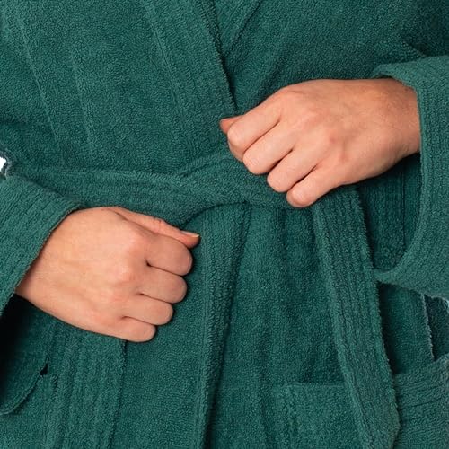 Lavea Mexico – Bademantel Damen & Herren aus 100% Baumwolle – weicher Frottee Morgenmantel mit Kapuze, Unisex Design, Ideal für Sauna & Zuhause, saugstark & pflegeleicht