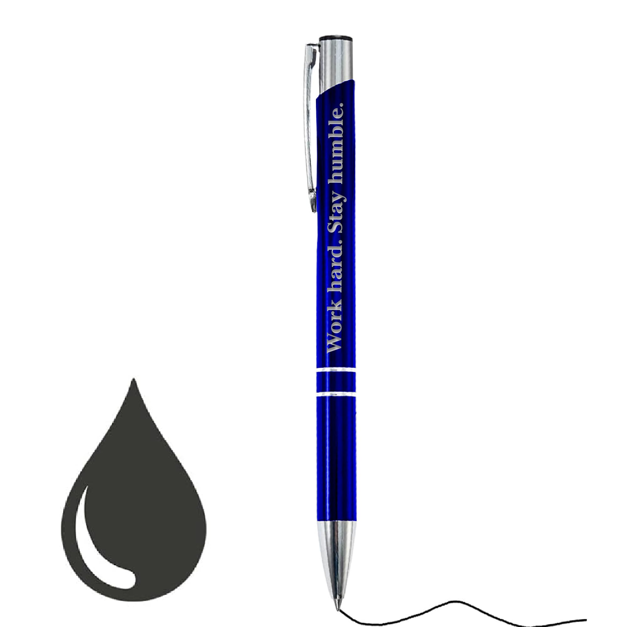 KreateSquare Custom Ballpoint Pen, Personalised with Your Choice of Text, Pen Gifts for Men Women Student, Aluminium, Fine Point & Black Ink, Unique Present