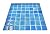 Tenedos Capri Blue 1.5" Square Recycled Glass Tile, Box of 10 Sheets (10 Sq.Ft), for Kitchen Backsplash, Bathroom Walls, Shower, Pool, and Accent Wall