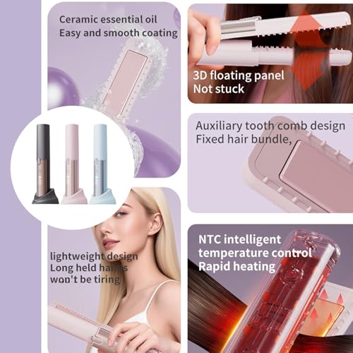 Plancha para cabello inalámbrica 2 en 1 con recubrimiento cerámico miniatura 2