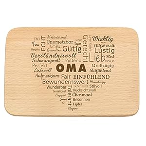 Spruchreif · Frühstücksbrettchen Oma · Brotzzeitbrett mit Gravur · Geschenkidee Großeltern · Geschenk für Oma…