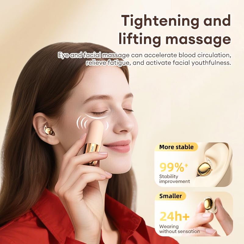 PAXA S13 Vibrationsmassage Bluetooth-Kopfhörer,Unsichtbare Ohrstöpsel,Bluetooth 6.0 Schlaf-Ohrhörer Für Seitenschläfer,Vibrierendem Ladeetui Zur Entspannung Und Massage,Zum Schlafen,Purple