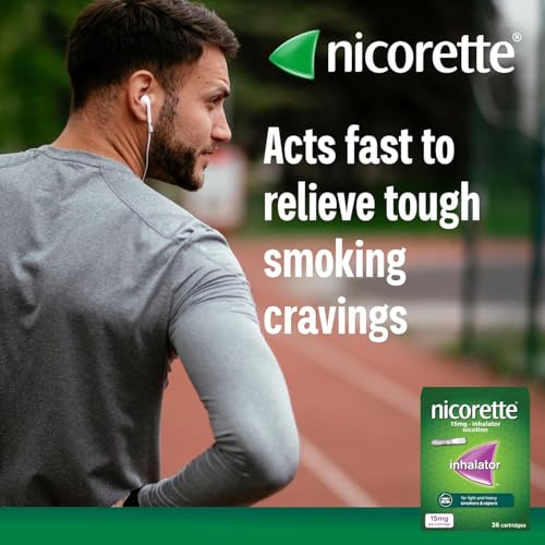 Nicorette 15mg Inhalator 20 Cartridges Quit Smoking Aid or Vaping Cessation Aid