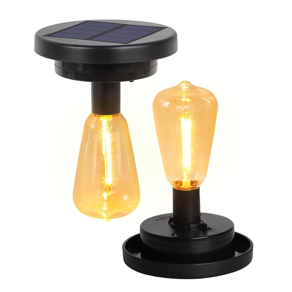 CTRLZS 2pack Replacement Solar Light Parts Outdoor Lantern Solar Light Parts Waterproof Decorative for Outdoor Lanterns Waterproof Solar Replacement Top